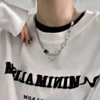 Collar De Pareja Estilo Frío Con Circonia Irregular En Forma De Círculo Joyería De Fiesta De Alta Gama Para Hombres Y Mujeres - details 3