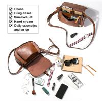 Bolso de hombro grande para mujer con correa ajustable y extraíble (marrón) - details 3