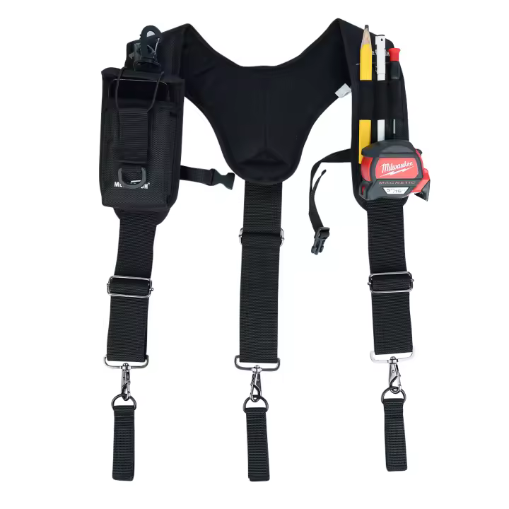 Cinturón De Trabajo Con Almohadillas Para Hombres Grandes Y Grandes Suspenders De Construcción Bolsa De Cinturón De Trabajo Unisex Material Poliéster Estilo Moda - 1