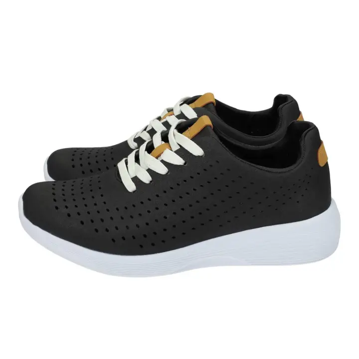 Deportivos marca DOCTOR CUTILLAS para mujer en color negro. Zapatillas Doctor Cutillas para Mujer – Diseño Calado y Transpirable – Suela Ultraligera y Cordones Ajustables - 1