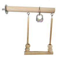 Juguete De Colgante Para Pájaros Madera Percha Para Periquito Con Bolas De Masticar Soporte De Sueño Para Cages Juguetes De Juego Para Pájaros Budgie - details 1