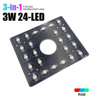 Pieza De Reparación De Luz De Escenario 3en1 24x3w RGB FulColor 24 LED Placa LED Para Máquina De Humo Columna De Gas Lámpara De Aluminio Mano De Linterna - details 0
