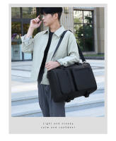 Mochila multifuncional, bolso de hombro para hombre, bolso de cuero para computadora portátil, bolso escolar para estudiantes, estilo universitario, color negro - details 16
