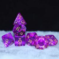 Dados Poliedros Transparentes Morados Para Juegos De Rol Y Tablero Juguete Multijugador Cooperativo Dado Digital - details 4