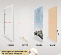 Marco para Fotos Gris con Soporte y Lámina de Metacrilato Ideal para Exhibir tus Recuerdos de Forma Elegante Disponible en Varios Tamaños Ideales para Hogar u Oficina - details 0