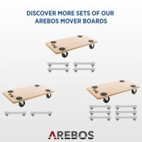 AREBOS Soporte con ruedas - 2 unidades - max 200 kg - MDF - details 25
