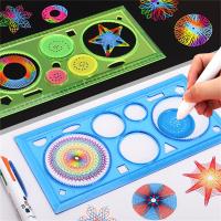 Juego deStencil De Dibujo Geométrico Para Niños Herramienta Creativa De Arte Y Manualidades Con Plantillas De Flores Variadas - details 6