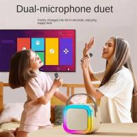 Máquina de Karaoke Portátil FGNS con Bluetooth 5.1, Micrófono Inalámbrico, Luces LED y Efectos de Voz para Fiesta en Casa, Ideal para Niños y Adultos - details 2