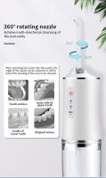 Irrigador Oral USB Recargable Jet De Agua Dental Portátil Limpiador De Dientes Impermeable Con Tanque De Agua De 310ML Para Viajes - details 36