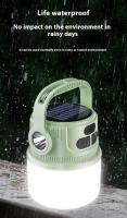 Lámpara Portátil Solar LED Recargable Impermeable Para Exteriores Noche Mercado Camping Tienda De Acampar Emergencia - details 8