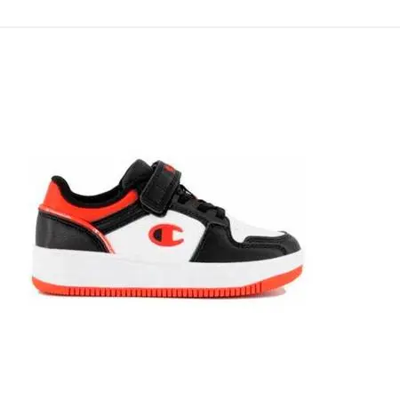Champion Sport Zapatilla NBKWHT/RED S32259 - Zapatillas de Niño Blancas y Rojas con Cierre de Cordones y Velcro - Piel Sintética - Suela de Goma - Cierre Al Tobillo - 1