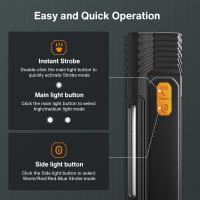 LED recargable interior con 6 Modos, el interior extremadamente brillante LED con COB y luz roja, Lámpara de trabajo para más alto, Coche, emerge, camping en Aire Libre - details 3