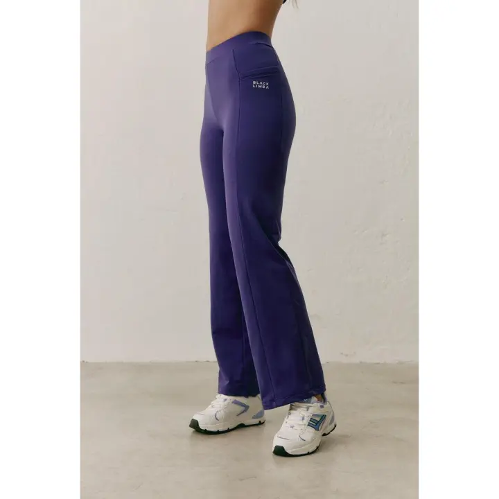 Black Limba - Pantalón térmico deportivo morado de talle alto y corte recto Watt Tech - 1