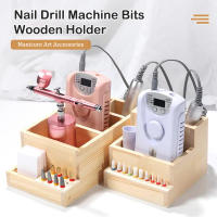 Soporte De Herramientas De Uñas De Madera Para Entrenamiento Y Arte De Uñas Accesorios DIY Organizador Espacioso Para Herramientas De Manicura - details 0