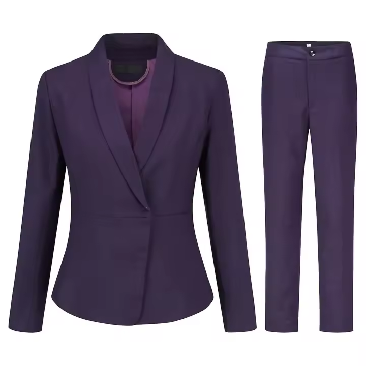 Yynuda 2 piezas para mujer Office Lady Slim Fit traje de negocios (blazer + Pant) - 1