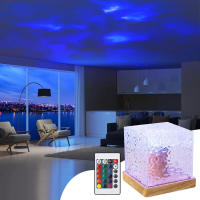 Proyector De Luz Nocturna Dinámico Con Ondas De Agua Y Llama Cristalina En 16 Colores Para Sala De Estar Estudio Dormitorio - details 2