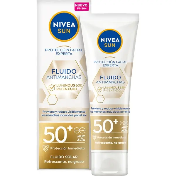 NIVEA SUN PROTECCION FACIAL EXPERTA FLUIDO SPF 50 ANTIMANCHAS 50 ML - 1