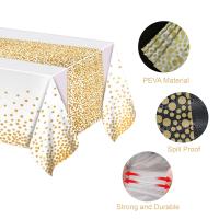 Mantel Rectangular Negro Y Oro 54x108 Pulgadas (137x274 Cm) Para Fiestas Suministros De Halloween Y Navidad Impermeable Desechable Resistente Al Aceite - details 8