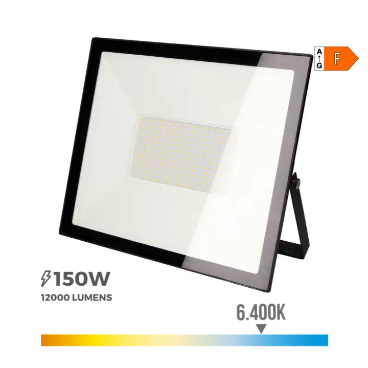 Foco proyector led 150 w 12300 lm 6400 k luz fria 35 x 31 x 4,5 cm - 1