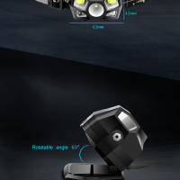 Linterna Frontal SOLOLANDOR Ultra Brillante LED 800LM Con Sensor De Movimiento Recargable USB Impermeable Para Pesca Y Caza - details 4