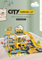 Juguete De Ingeniería Con Vehículo De Inercia Y Luz Para Estacionamiento En La Ciudad DIY Assembled Track 3 Piezas De Coche De Aleación Para Niños Regalo - details 0