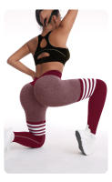 Pantalón Alto de Yoga Ajustado - Pantalón Deportivo Sin Costuras con Diseño de Melocotón para Levantar Glúteos - details 4