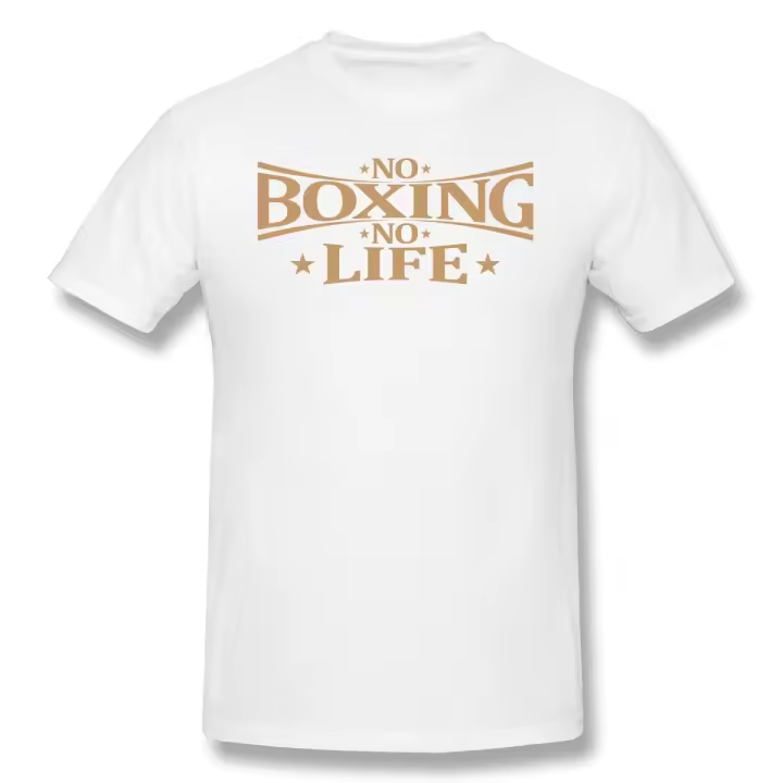Camiseta Creativa Sarcástica 'No Boxeo No Vida' Para Hombres Y Mujeres Estilo Vintage O-Neck Camiseta Básica Unisex De Calle Moda Primavera Y Verano - 1