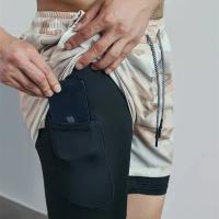 Shorts De Correr Para Hombre Camuflaje 2 En 1 Secado Rápido Entrenamiento De Gimnasio Shorts De Verano Para Deporte Y Fitness - details 13