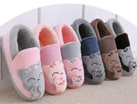 Zapatillas De Invierno Para Mujer Con Dibujos De Gato No Escolapadas Calientes Para El Interior De La Casa Zapatos De Piso - details 15