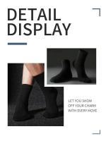 3 Pares De Calcetines Negros Para Hombre Algodón Business Para Zapatos Largos KupiVIP Uso Diario Cómodo Transpirable - details 9