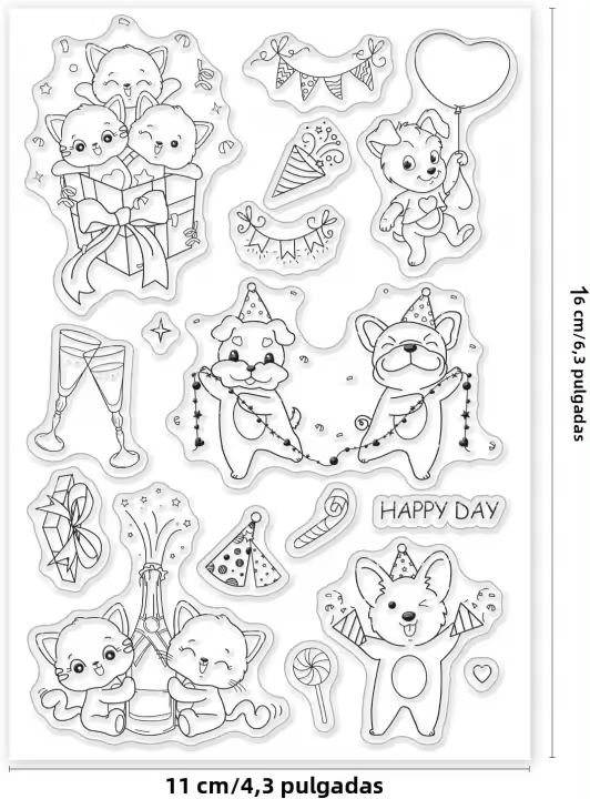 Estampillas De Silicona Transparentes De Animal Tortuga Para Creación De Cartas DIY Regalo Para Día De La Madre Cumpleaños Y San Valentín - 1