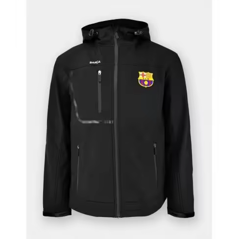 CHAQUETA FC. BARCELONA SOFTSHELL NEGRO ADULTO - 1