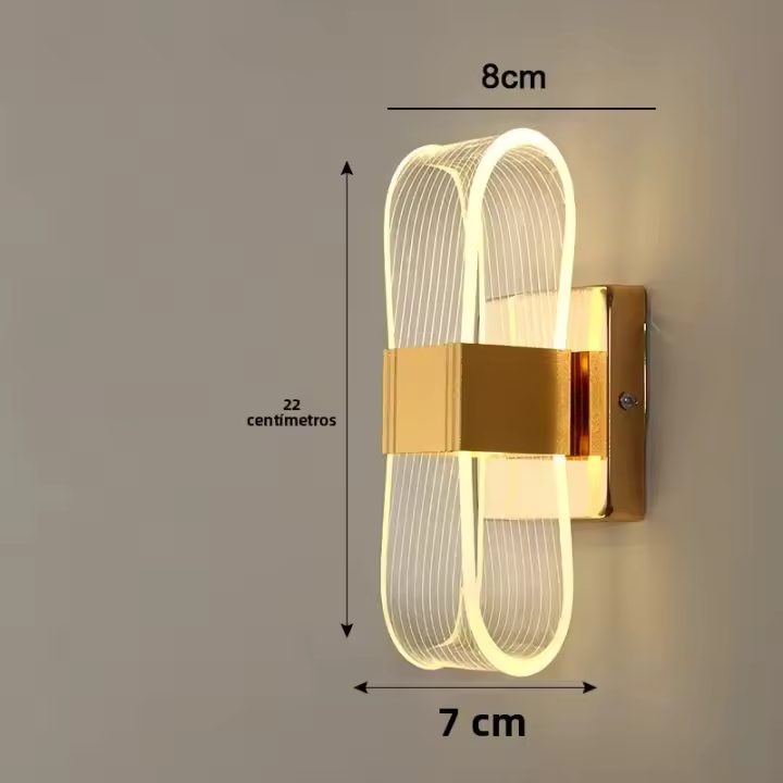 Lámpara De Pared LED De Lujo Nórdica Aluminio Moderna Para Dormitorio Y Sala De Estar Iluminación Decorativa De Fondo - 1