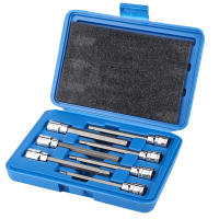 Juego De 7 Piezas De Destornilladores Hexagonales Extra Largas 3/4/5/6/7/8/10 Mm Herramienta De Reparación Kit De Soporte En Caja Azul Material Cromo Vanadio - details 6