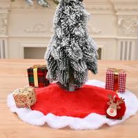 Alfombra De Árbol Navideño De 40 Cm De Peluche Blanca Con Lentejuelas Tapete Pequeño Para Decoración De Hogar Y Fiestas - details 7