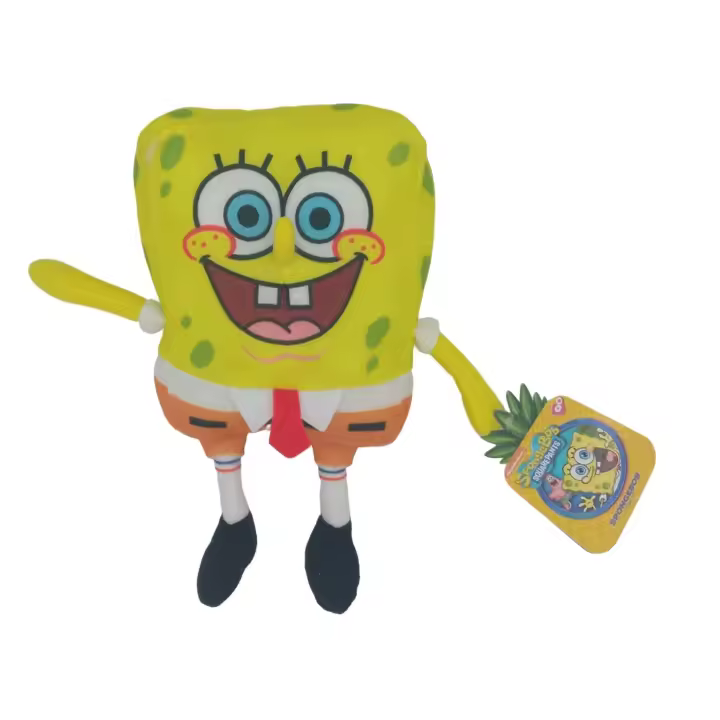 Figura Peluche  Bob Esponja ● Licencia oficial ● Tamaño 22 CM ● Para todas las edades: +0 meses - 1