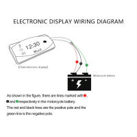 Medidor De Voltaje Digital Para Motocicleta 6V-30V 3 En 1 Reloj Y Termómetro Tester De Batería Medidor De Tiempo - details 22