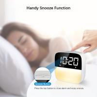 Reloj De Alarma Con Luz De Mesa Para Cama Luces Nocturnas Toque Lámpara De Escritorio Sonidos Naturales 3 Luzes Diminuibles Para Dormitorio - details 1
