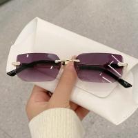 Gafas De Sol Rectangular Para Mujer Y Hombre Marco Metálico Lente Transparente Protección UV400 ModaVintage - details 2