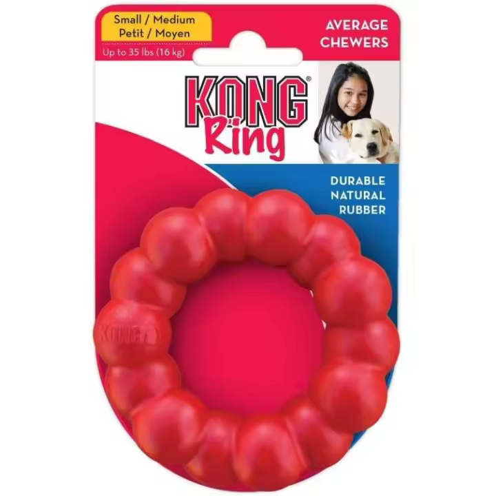 KONG Ring Mordedor Anillo de Goma Rojo Talla S - 1