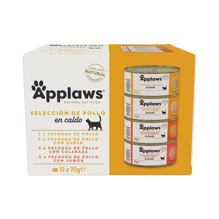 Applaws Latas para Gatos Adultos de Pollo Multipack - 12 unidades x 70gr - 1