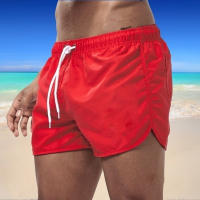Pantalones De Baño Hombre Verano 2024 Moda Surf Low Waist Transpirables Para Playa Material Poliéster Monotono - details 9