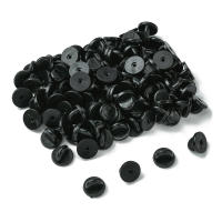 Pines De Goma Negros Para Broches Y Hebeleras De Mariposa Clavija De Bloqueo Accesorios Para Manualidades Y Joyería DIY Pack De 50/100/500 - details 8