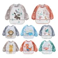 Bib De Bebé Con Estampado Rayado Y Bolsillo Impermeable Para Niños Y Niñas De 0 a 36 Meses Protector De Ropa Para Comer Y Estornudar - details 2