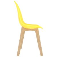 vidaXL Sillas de comedor 6 unidades plástico amarillo - details 3