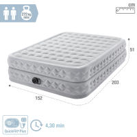 Cama de aire doble Supreme Air-Flow con Fiber-Tech INTEX - details 3