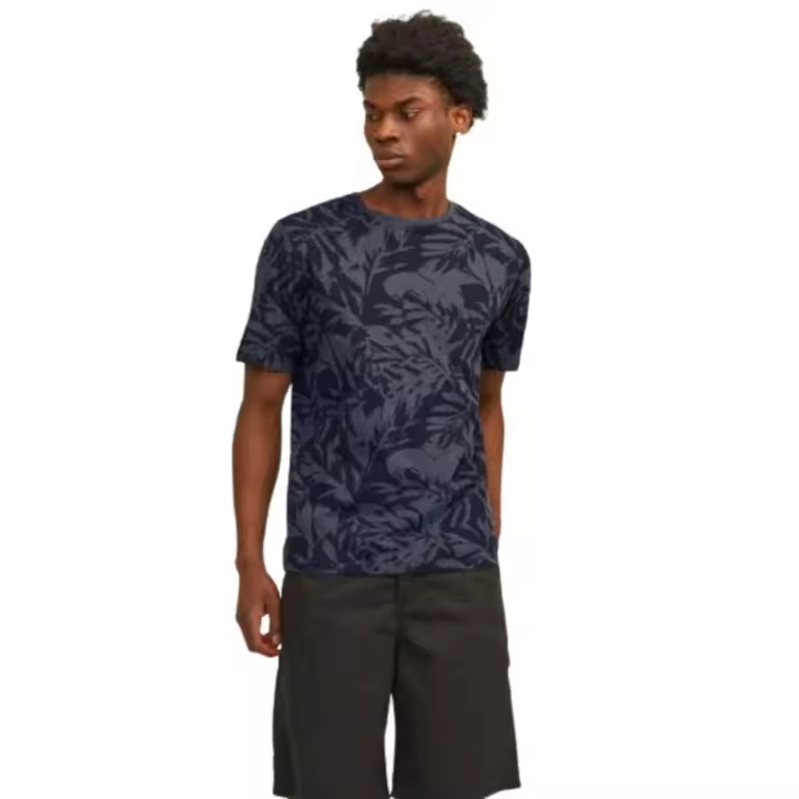 JACK & JONES - Camiseta para hombre  All Over Print de manga corta - Gris - 1