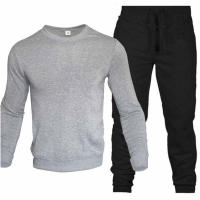 Conjunto Deportivo Para Hombre Con Cuello En O 2 Piezas Sudadera Con Capucha Y Pantalones Con Cierre Elástico Traje De Correr Casual De Poliéster Para Otoño E Invierno - details 10