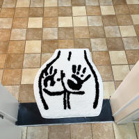 Carpetas Suaves De Terciopelo Para El Baño Non-Slip Absorbente De Agua Alfombra De Mano Hecha Para Dormitorio Cocina Toilette - details 7