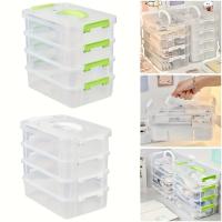 Caja De Almacenamiento De Bloques De Construcción Con Diseño De Cierre Y Partición Hidrofóbica Plegable Para El Hogar Y Herramientas Espacio Ahorrador Y Resistente Al Polvo - details 0
